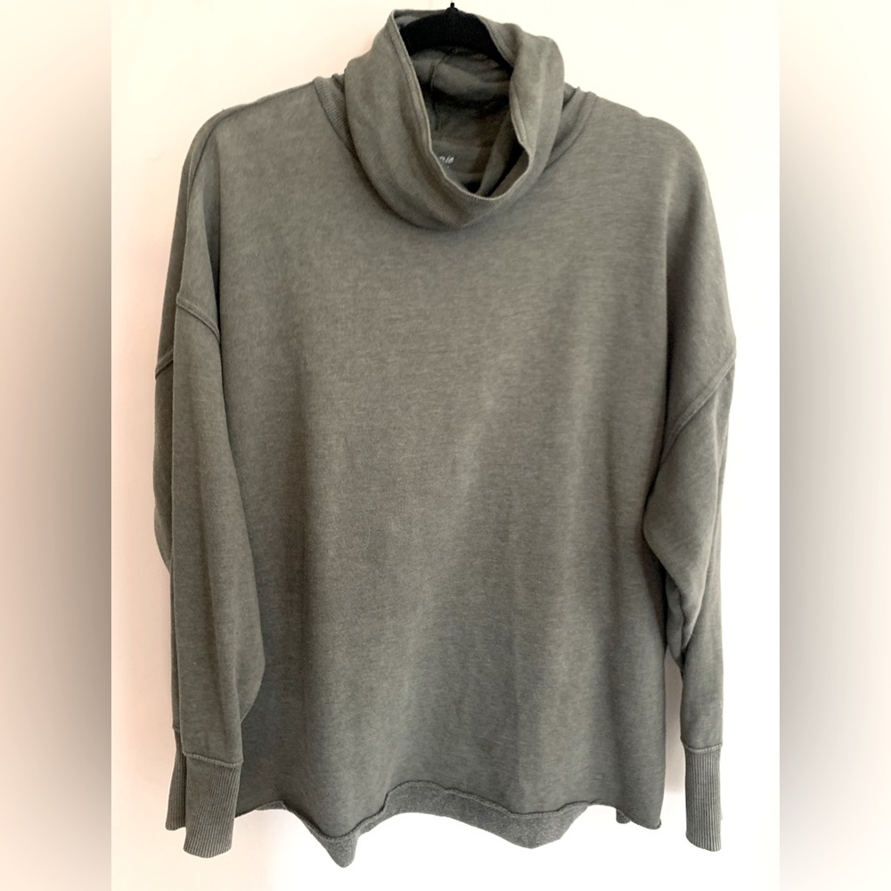 Aerie Olive Turtleneck Sweatshirt - Picture 2 of 6